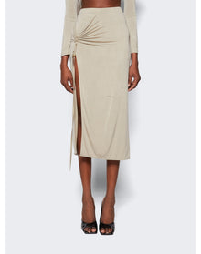 Jacquemus | Women | La Jupe Pareo Croissant Skirt | Light Khaki