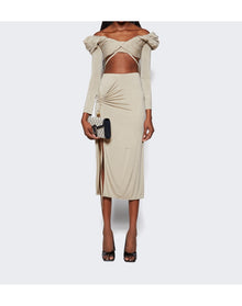 Jacquemus | Women | La Jupe Pareo Croissant Skirt | Light Khaki