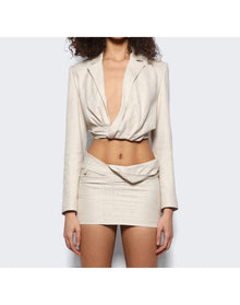 Jacquemus | Women | La Veste Bahia Courte Jacket | Light Beige