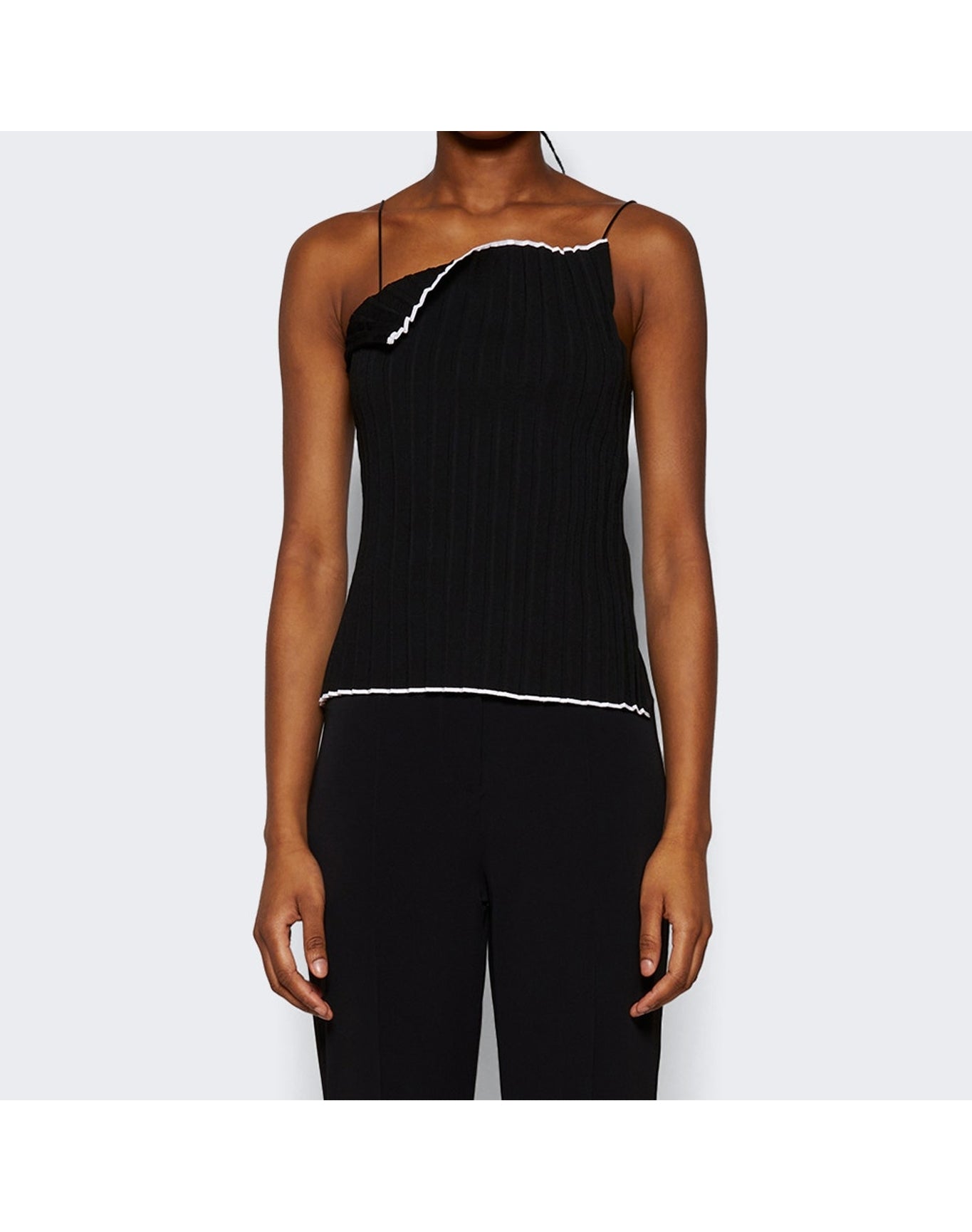 Jacquemus | Women | Le Haut Maille Plisse Top | Black