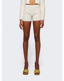 Jacquemus | Women | Le Short Neve Fluffy Bike Shorts | White