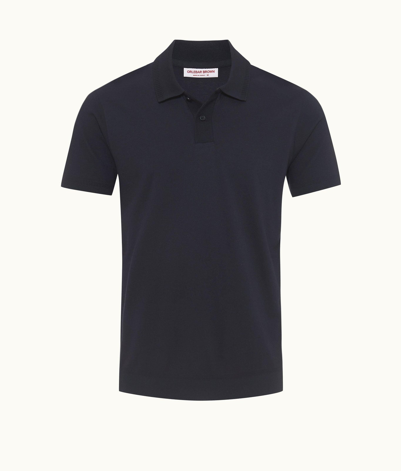 Jarrett Knitted Classic Fit Knitted Rib Cotton-Modal Polo Shirt | Night Iris