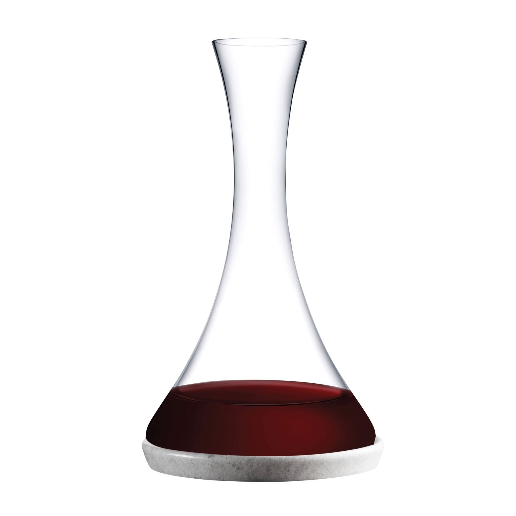 Jazz Wine Decanter With Marble Base | Clear Crystal