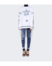 Jean Paul Gaultier | Women | Safe Sex Long Sleeve Top | White