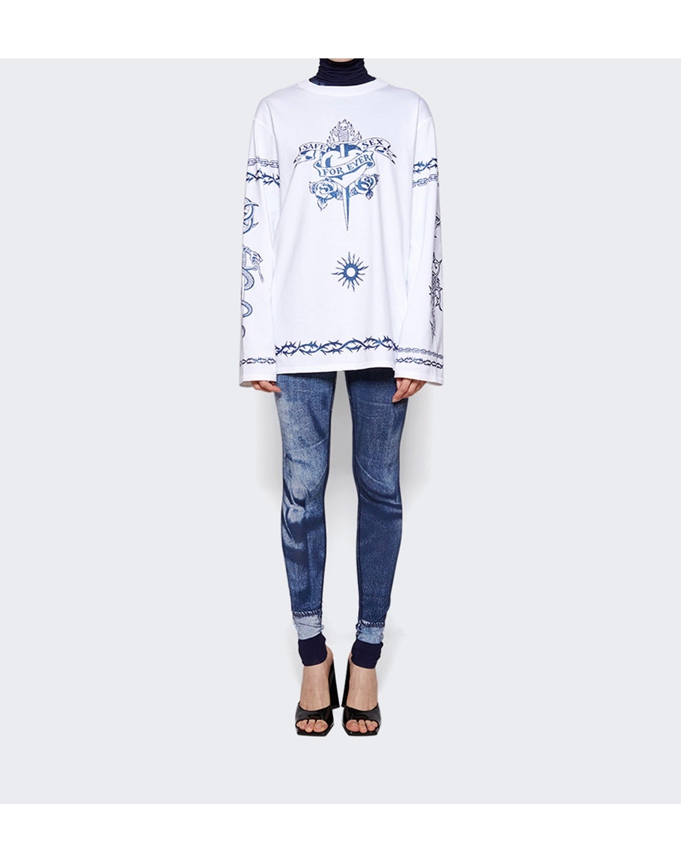 Jean Paul Gaultier | Women | Safe Sex Long Sleeve Top | White