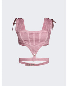 Jean Paul Gaultier x Knwls | Women | Washed Laced Crop Top | Lilac