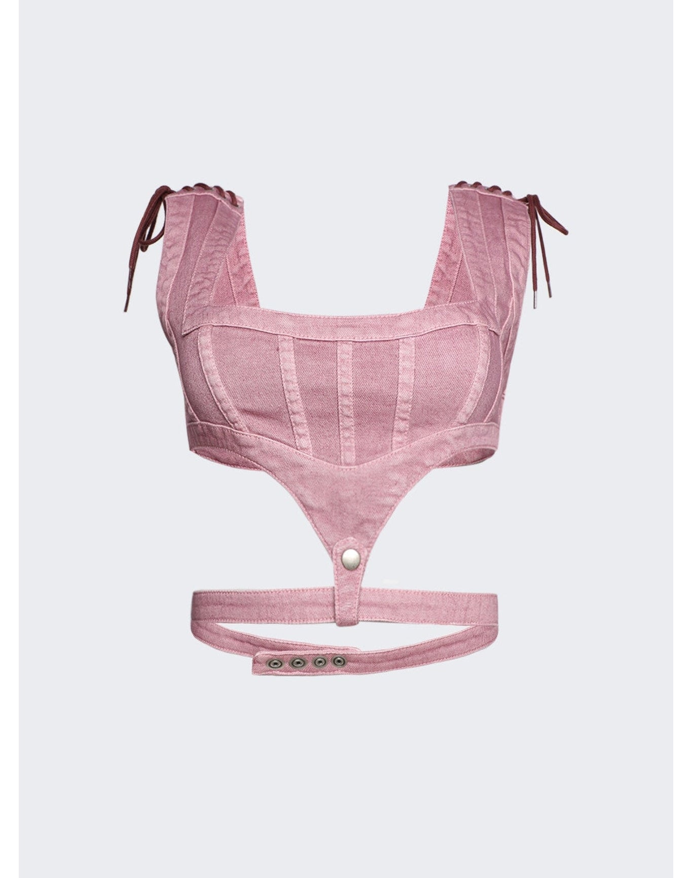 Jean Paul Gaultier x Knwls | Women | Washed Laced Crop Top | Lilac