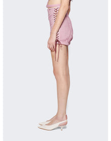 Jean Paul Gaultier x Knwls | Women | Washed Laced Crop Top | Lilac