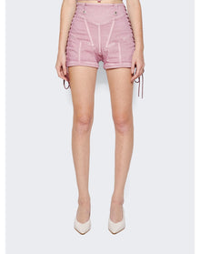 Jean Paul Gaultier x Knwls | Women | Washed Laced Crop Top | Lilac