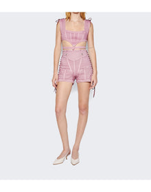 Jean Paul Gaultier x Knwls | Women | Washed Laced Mini Shorts | Lilac