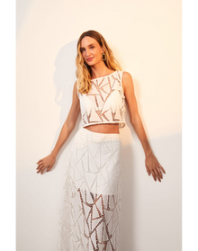 Juli Long Skirt | Off White