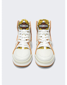 Just Don | Men | Basketball Courtside High-top Sneakers | White x Leopard