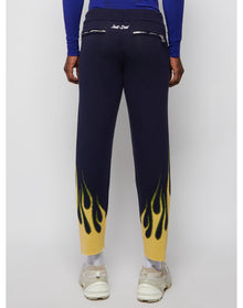 Just Don | Men | Cashmere Knit Flame Sweatpants | Navy
