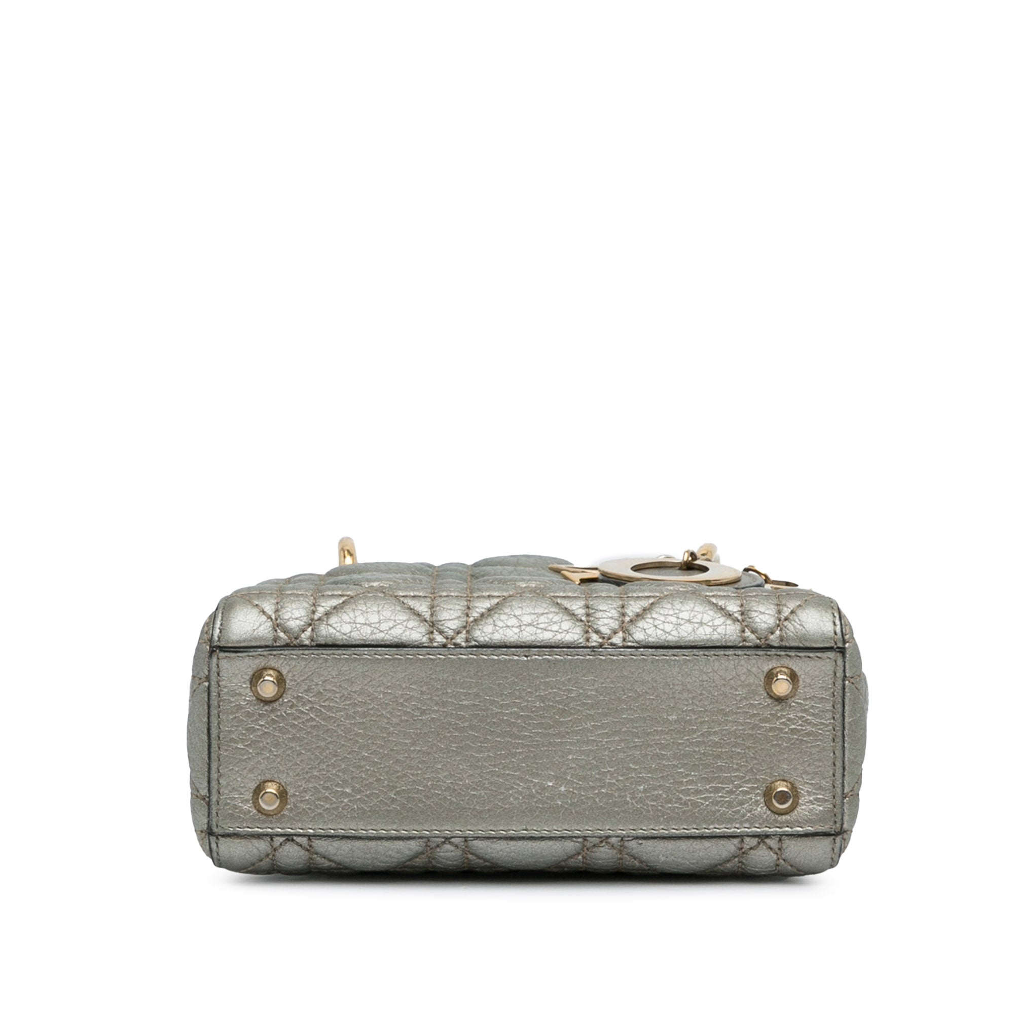 Dior | Pre-Owned Mini Lambskin Cannage Supple Lady | Gray