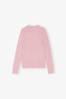 Brushed Alpaca O-Neck | Chalk Pink