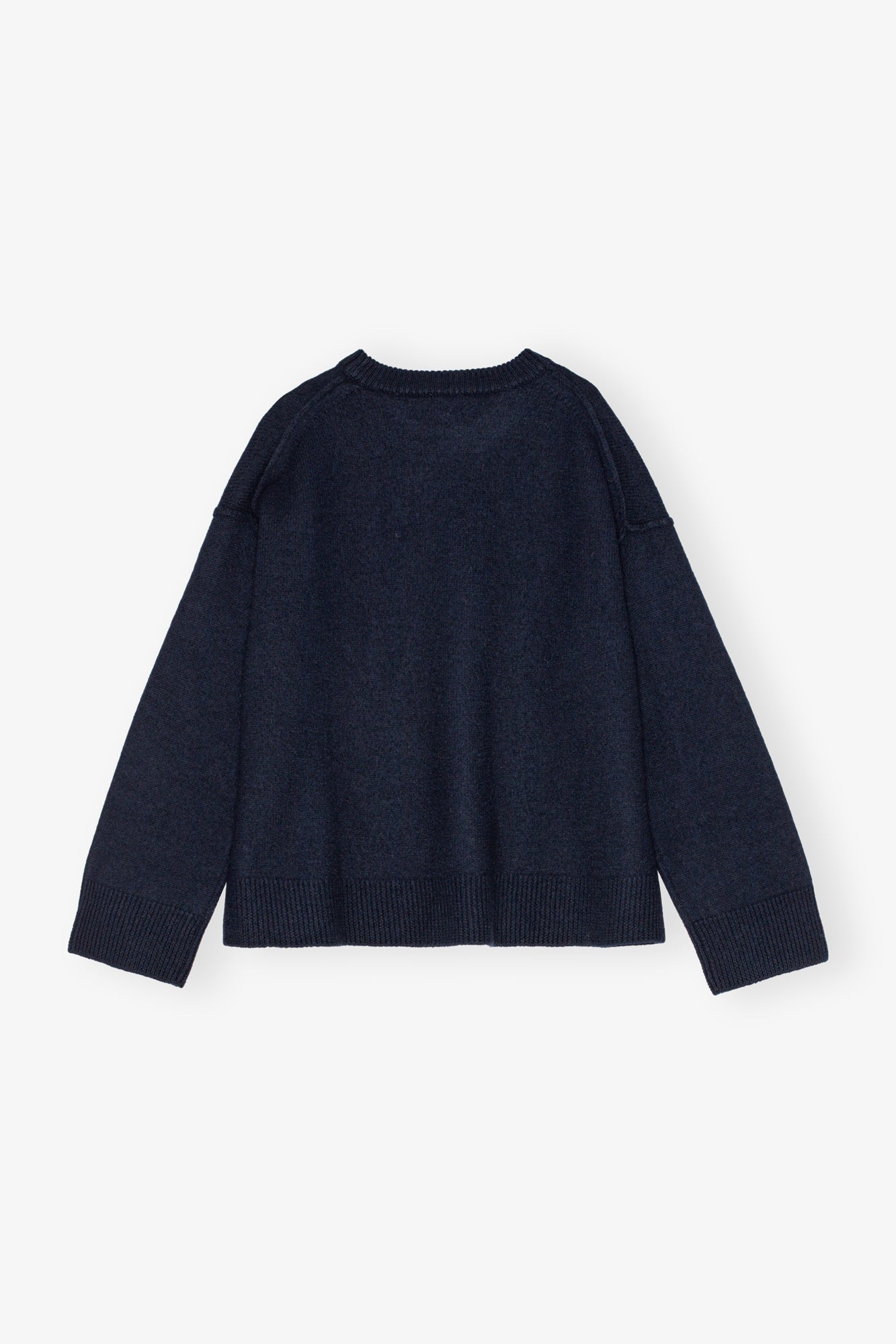 Boiled Wool O-Neck | Sky Captain