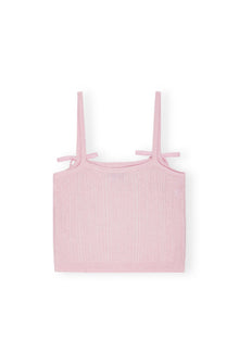 Cashmere Mix Strap Top | Mauve Chalk