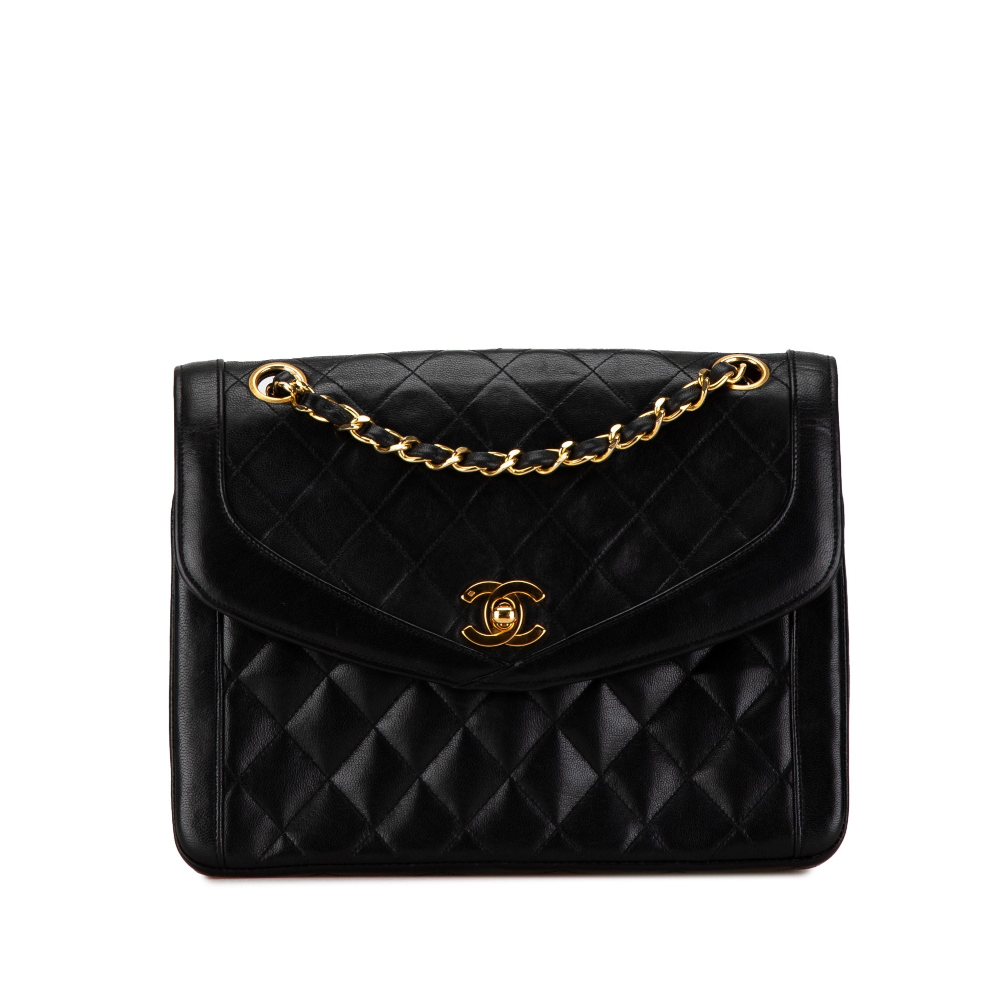 Chanel | Pre-Owned CC Quilted Lambskin Diana Single Flap | Black