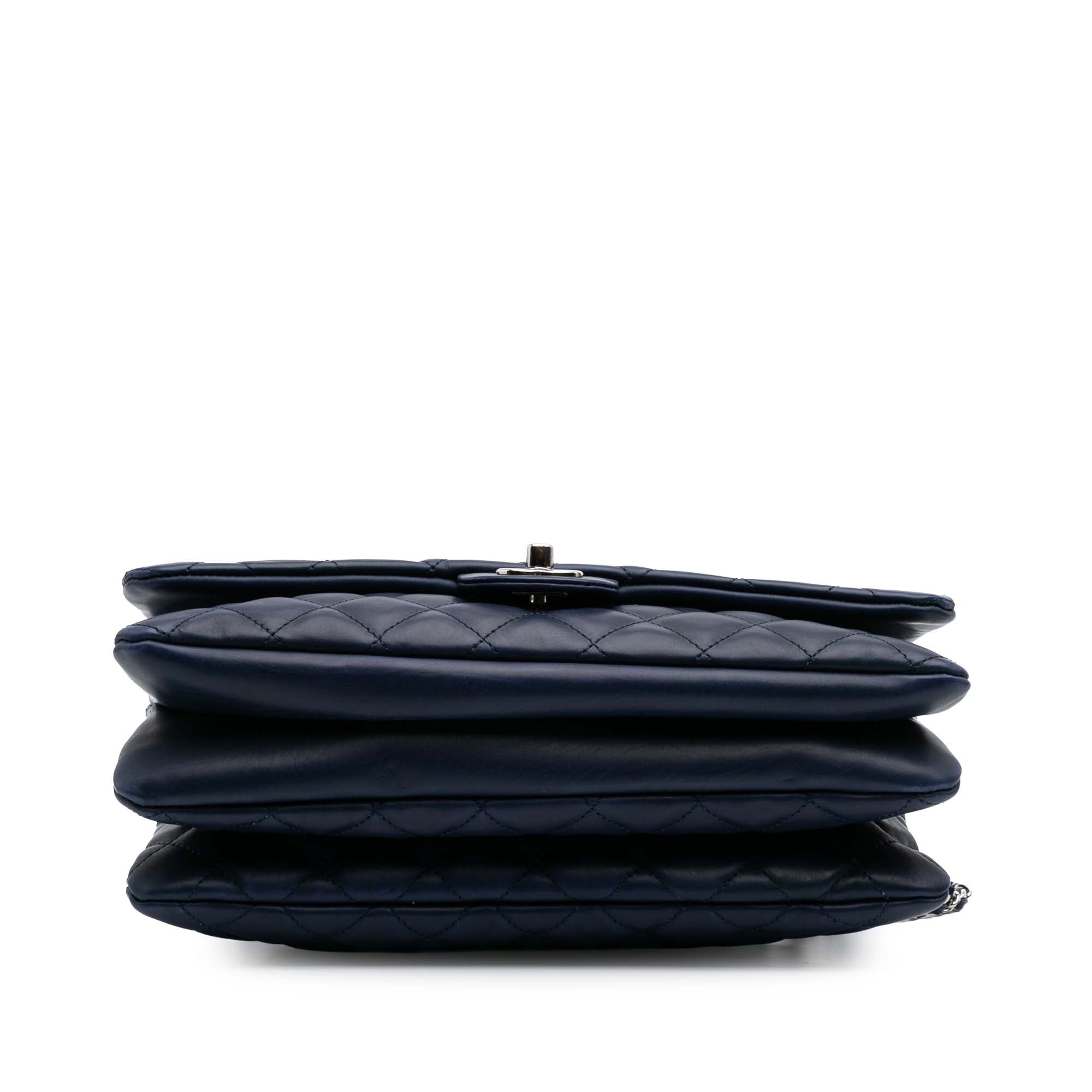 Chanel | Pre-Owned Jumbo Quilted Calfskin Tender Touch Flap | Blue/Midnight Blue