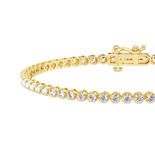 Womens | Tennis Bracelet - II | 14K Yellow Gold | 3 CTW Round Cut Lab Grown Diamond | F-VS2