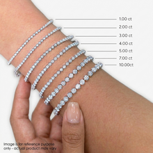 Womens | Tennis Bracelet - IV | 14K White Gold | 5 CTW Round Cut Lab Grown Diamond | G-SI