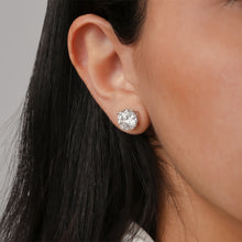 Womens | Stud Earrings | 14K White Gold | 5 CTW Round Cut Lab Grown Diamond | I-J-VS-SI1