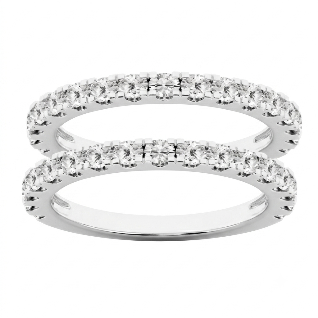 Womens | Wedding Band | 14K White Gold | 2 CTW Round Cut Lab Grown Diamond | F-VS