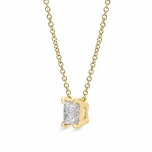 Womens | Floral Pendant Necklace | 14K Yellow Gold | 1 CTW Flower Cut Lab Grown Diamond | G-VS