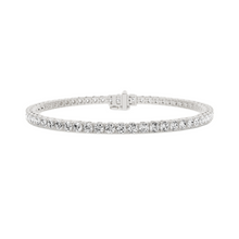 Womens | Tennis Bracelet | 14K White Gold | 5 CTW Round Cut Lab Grown Diamond | F-VS2