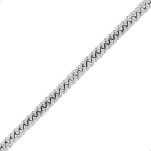 Mens | Cuban Chain Necklace | Sterling Silver | 10 CTW Round Cut Lab Grown Diamond | G-SI