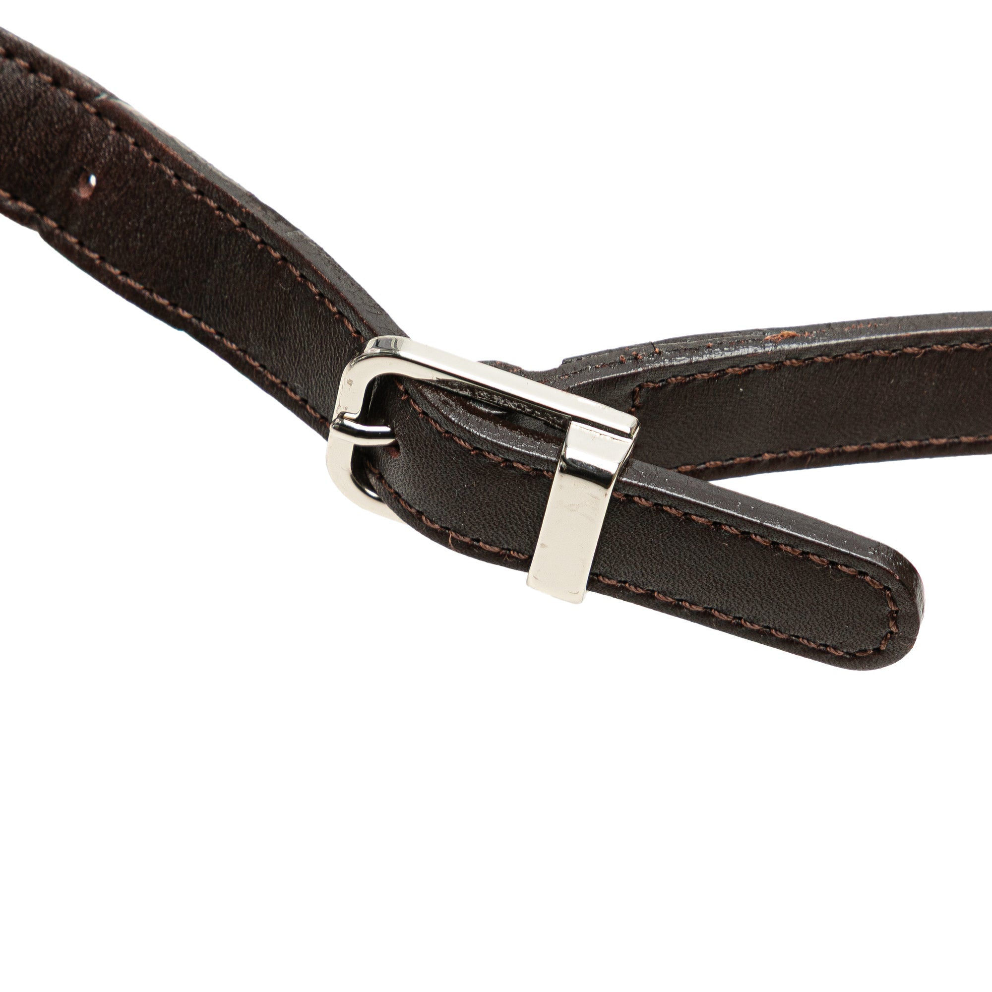 Burberry | Pre-Owned House Check Canvas Shoulder Bag | Brown/Beige