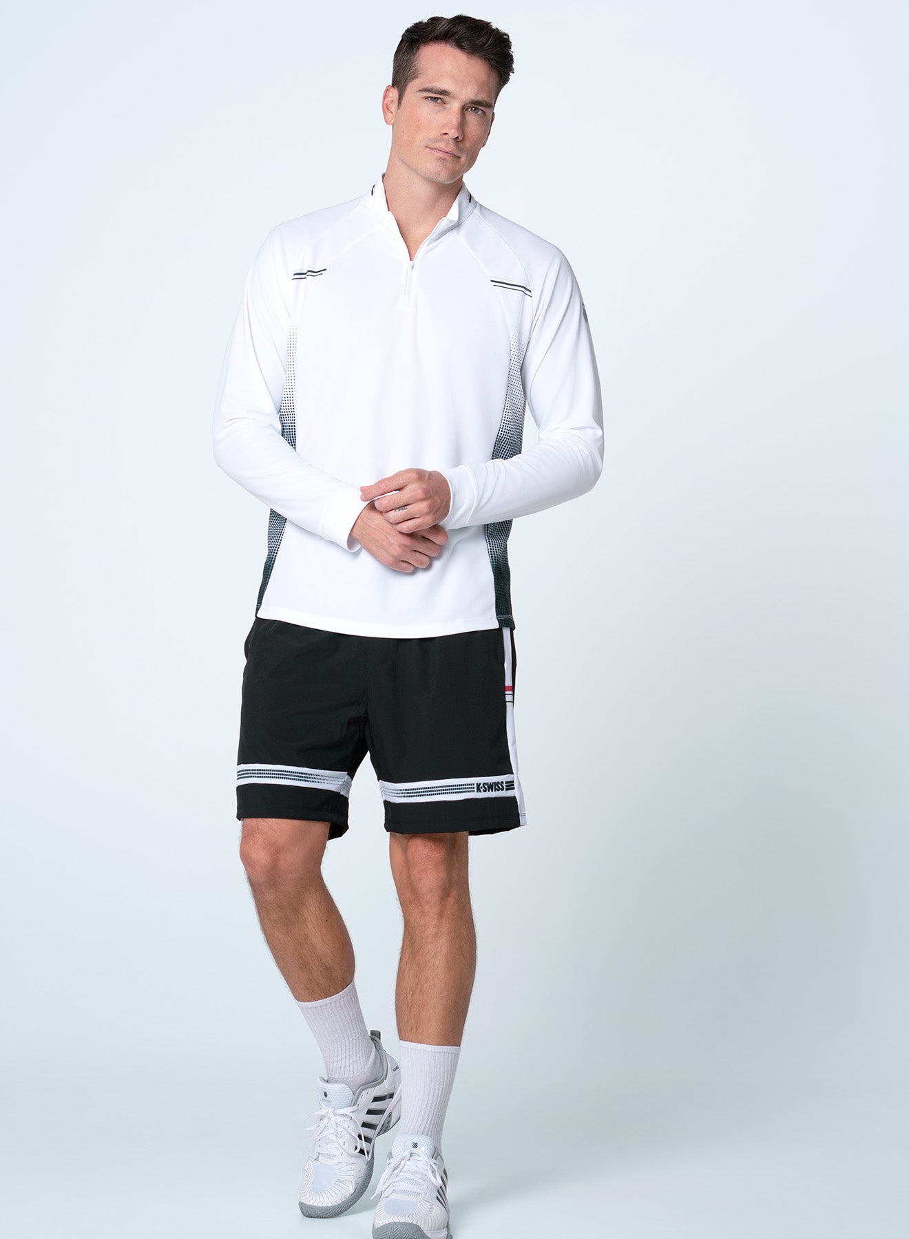 K-swiss | Men | Striker 1/4 Zip L/S | White/Black