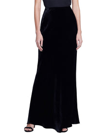 L'AGENCE | Womens | Zeta Silk-Blend Skirt | Black