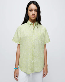 Womens | 70s Short Sleeve Shirt | Citrus Paisley