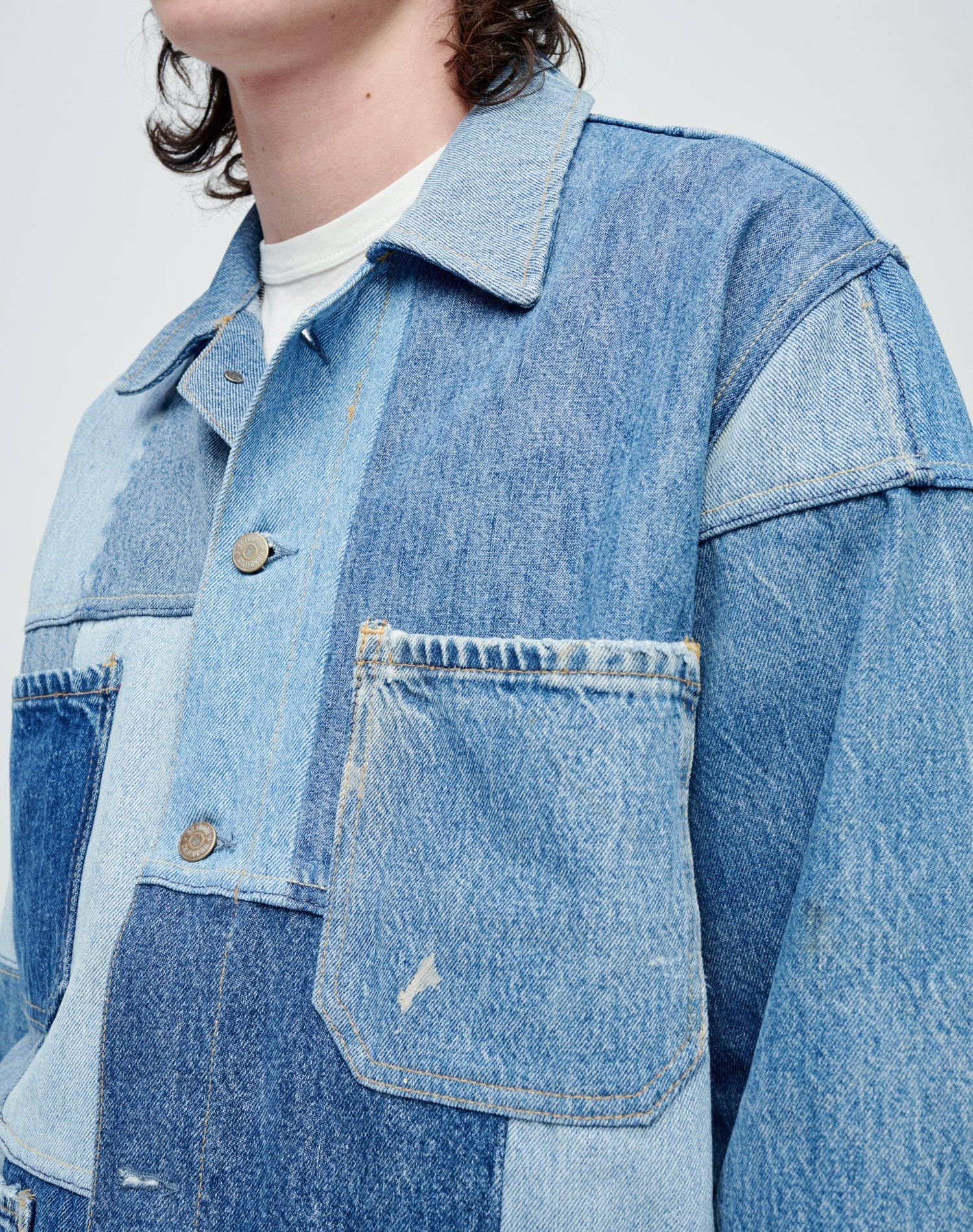 Mens | Upcycled Vintage | Levi's Quilted Barn Jacket | One-of-a-kind | Assorted Indigo