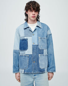 Mens | Upcycled Vintage | Levi's Quilted Barn Jacket | One-of-a-kind | Assorted Indigo