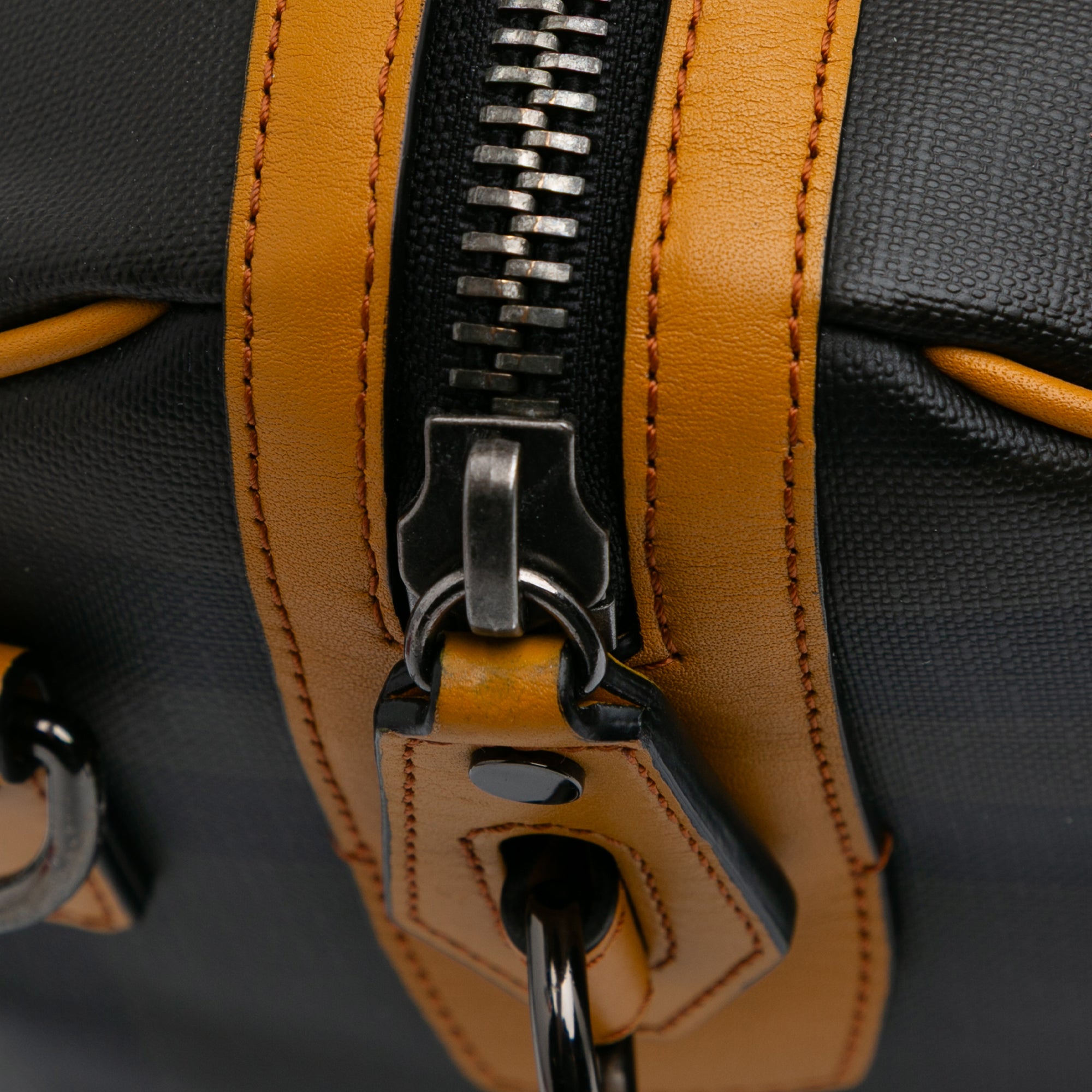 Burberry | Pre-Owned Smoke Check Coated Canvas Holdall Barrel Duffle Bag | Brown/Dark Brown