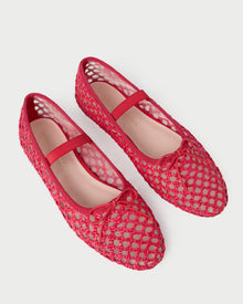 Leonie Crochet Ballet Flat | Red