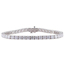10.50 CT Round Lab-Grown Diamond | Bracelet - I | 14K White Gold | F Color | VS Clarity