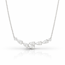 0.90 CT Pear/Round Lab-Grown Diamond | Necklace | 14K White Gold | G Color | VS Clarity