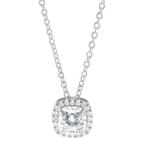 0.70 CT Cushion/Round Lab-Grown Diamond | Pendant | 14K White Gold | G Color | VS-I Clarity