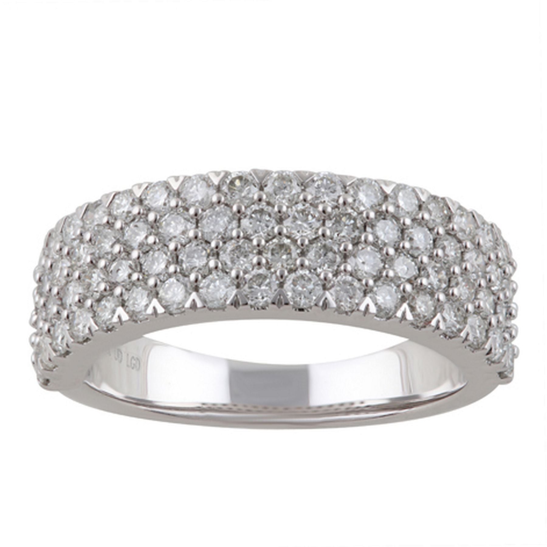 1.40 CT Round Lab-Grown Diamond | Wedding Band Ring | 14K White Gold | I-JBL Color | I1 Clarity