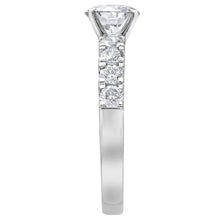 Womens | 2.00 CT Round Cut Lab Grown Accent Diamond | Engagement Ring | 14K White Gold | G-VS