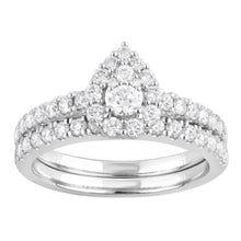 1.00 CT Round Lab-Grown Diamond | Bridal Set Ring | 10K White Gold | H-I Color | SI3-I1 Clarity
