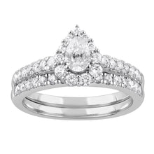 Womens | 1.00 CT Round Cut Lab Grown Diamond | Wedding Bridal Set | 10K White Gold | J-SI-I1