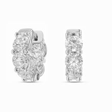 3.25 CT Round Lab-Grown Diamond | Hoop Earrings | 14K White Gold | F Color | VS Clarity