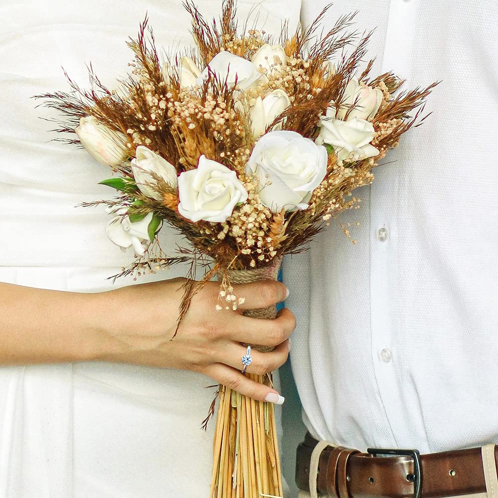 Womens | 1.00 CT Round Cut Lab Grown Diamond | Solitaire Engagement Ring | 14K White Gold | I-I1