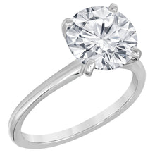 Womens | 3.00 CT Round Cut Lab Grown Diamond | Solitaire Engagement Ring | 14K White Gold | I-I1