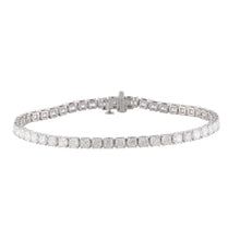 8.25 CT Cushion Lab-Grown Diamond | Tennis Bracelet | 14K White Gold | G Color | VS-I Clarity