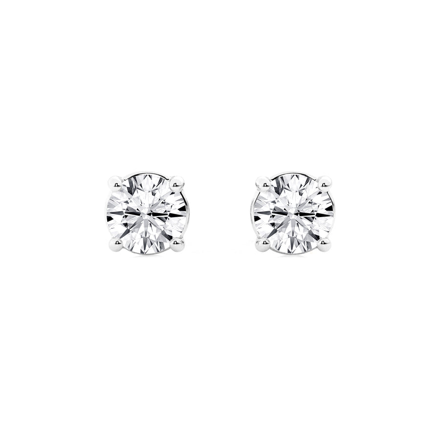 2.00 CT Round Lab-Grown Diamond | Stud Earrings | 14K White Gold | I-J Color | SI Clarity
